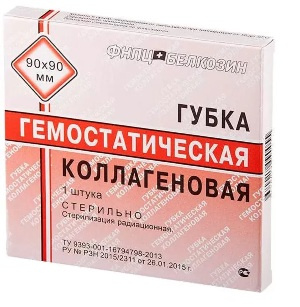Губка гемостатическая коллагеновая БЕЛКОЗИН