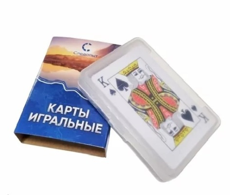 Карты игральные Следопыт, влагостойкие, пластик, (54шт.)