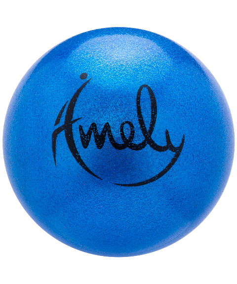 Мяч гимнастический Amely AGB-303 15 см, с насыщ. блестками