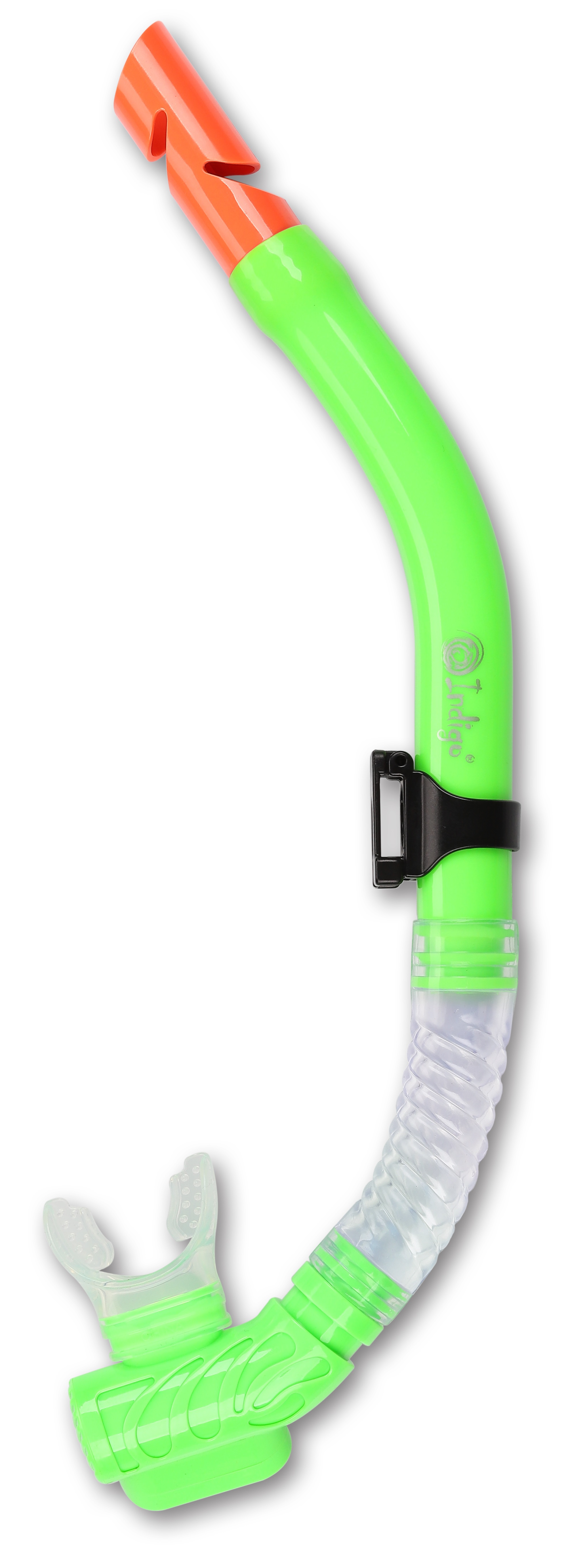 Трубка для плавания INDIGO арт.IN063 (ПВХ, маскодержатель, клапан)