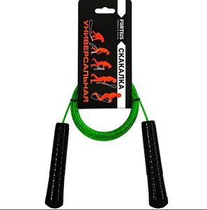 Скакалка "Fortius" универсальная, метал.шнур, 3м