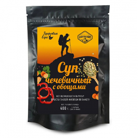 Суп чечевичный с овощами, т/пакет, 100г