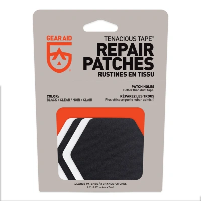 Комплект заплаток Gear Aid REPAIR PATCHES Black+Clear (4шт.)
