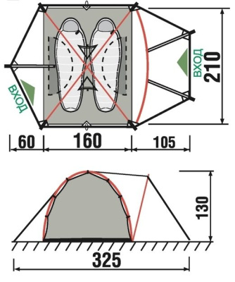 Палатка Rockland Pamir 2+  ПРОКАТ