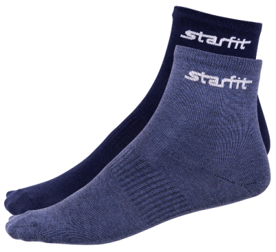 Носки средние StarFit, т.-синий/ син.меланж (2 пары)