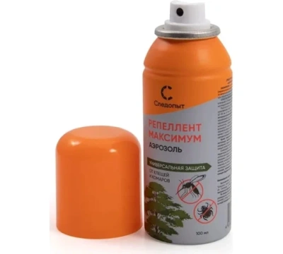 Репеллент Следопыт "Максимум" от клещей и комаров, аэрозоль