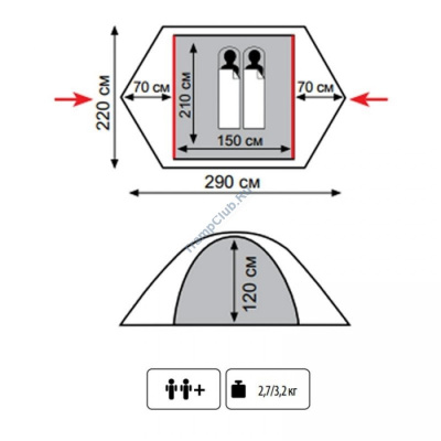 Палатка Tramp Lite Tourist 2