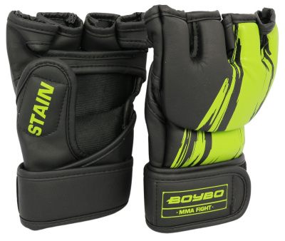 Перчатки ММА BoyBo Stain, Флекс, зеленый