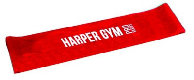 Фитнес-резинка Harper Gym, 50*5*0.08см (10кг), красн.