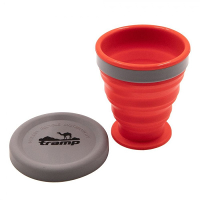 Стакан Tramp скл., силикон, с крышкой, 200мл