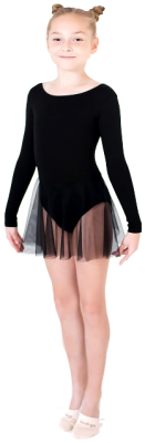 Купальник гимнастический INDIGO, х/б с юбочкой