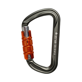 Карабин Vertical «GRAY» трапеция трехтактный, keylock 