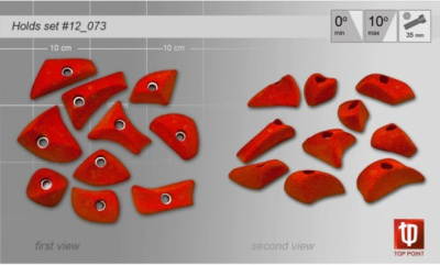 Набор зацепов для скалолазания Top Point #073 S Pack Basic (10шт.)