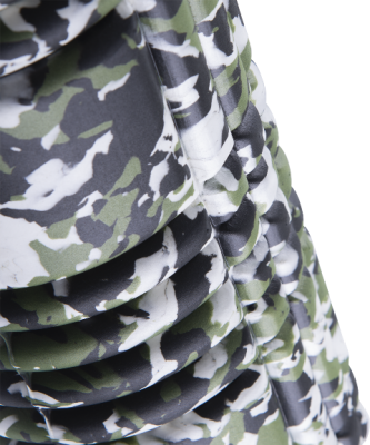 Ролик для йоги массажный StarFit, 33x14cм, зелен.камуфляж/оранж.