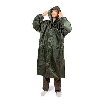 Плащ-дождевик Следопыт,Taffeta PU 3000, хаки