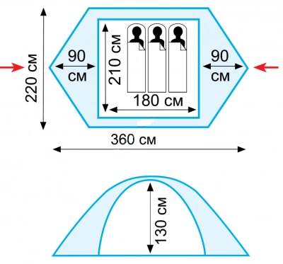 Палатка Tramp Nishe 3 V2