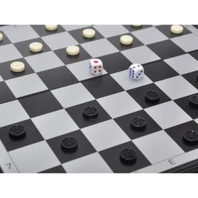 Игра 3-в-1 магнитная (шахматы, шашки, нарды) 24*24см