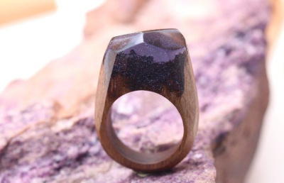 Кольцо Greenwood Black Glitter