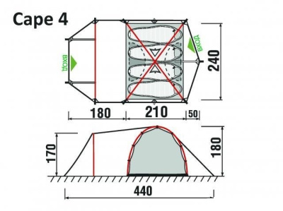 Палатка GreenLand Cape 4