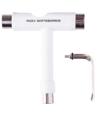 Ключ для скейтборда RIDEX SB, Т-образный, белый