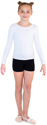 Футболка гимнастическая INDIGO, дл.рукав, белая