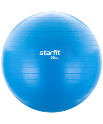 Фитбол StarFit, без насоса, голубой (антивзрыв)