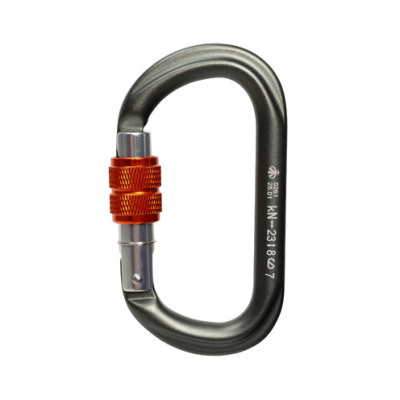 Карабин Vertical «GRAY» овал с муфтой, keylock