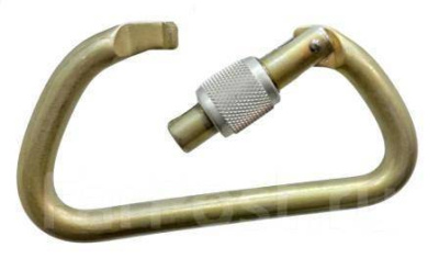 Карабин Ринг сталь трапеция, с прям.защ. "keylock", 22kN