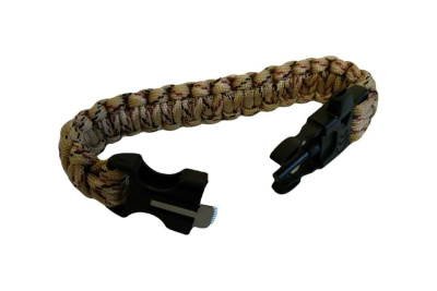 Браслет из паракорда Следопыт (свисток, огниво)
